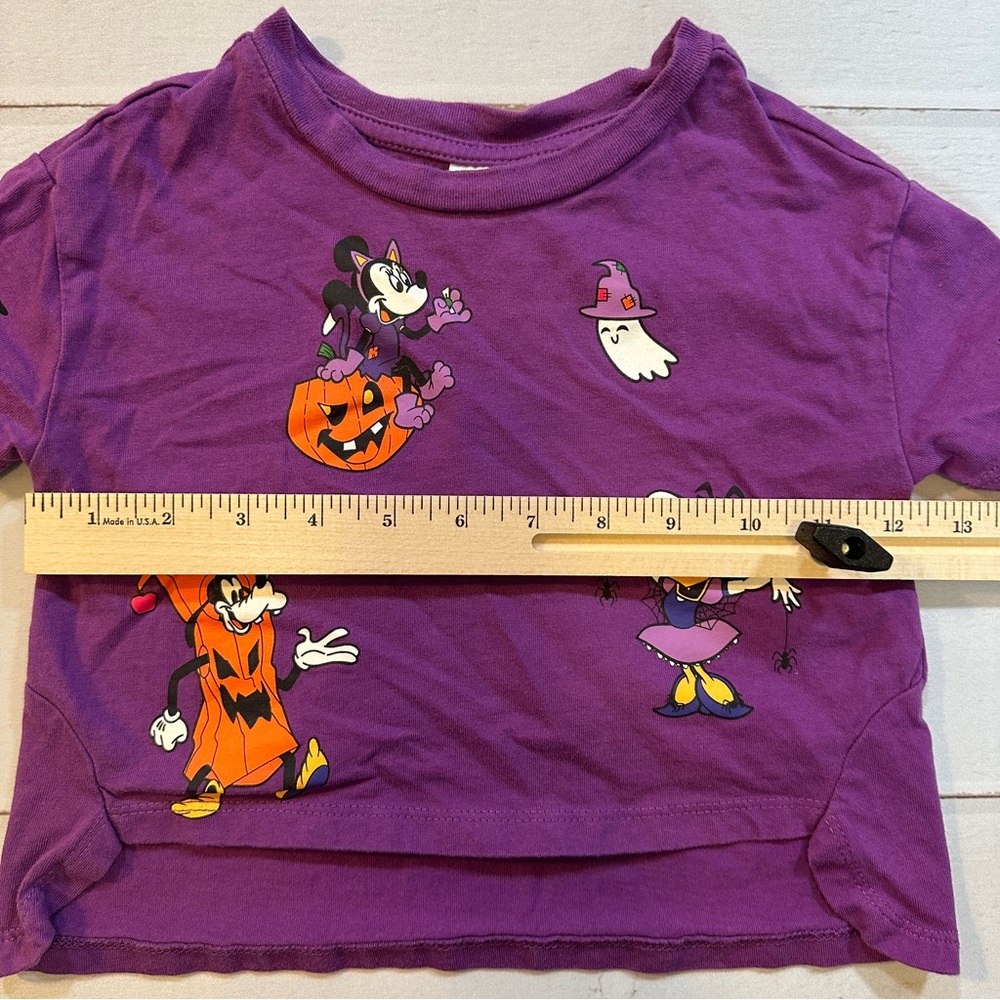 Disney Parks XXS Toddler Girls Tee Disneyland 2022 Purple Halloween Mickey Mouse - Picture 11 of 12
